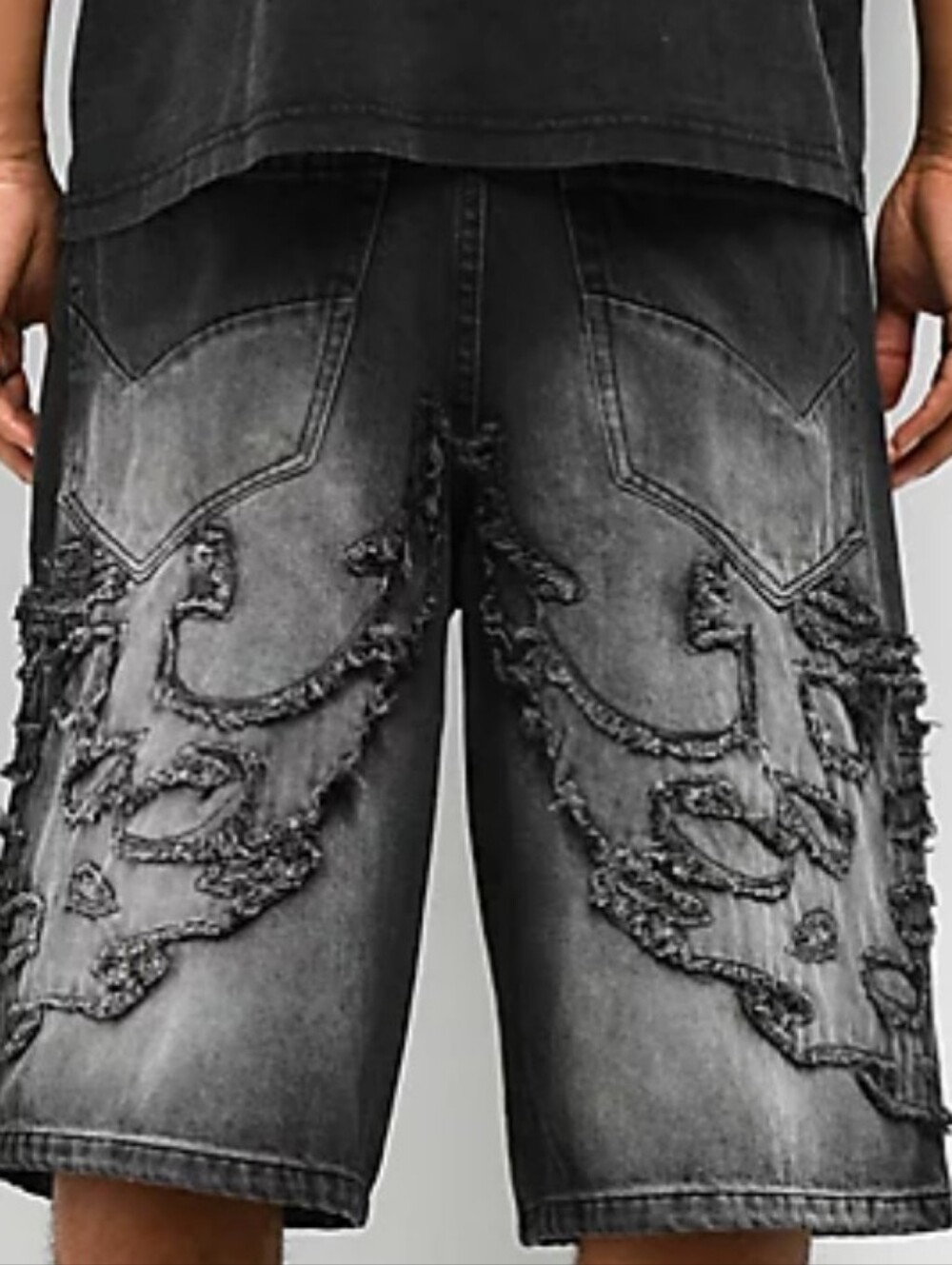 Zumiez Black Washed Distressed Jean Shorts